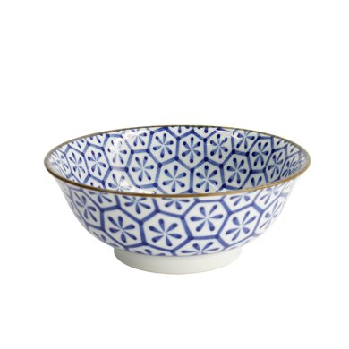 Rice Bowl Mixed Bowls Kristal Blue/White, Porcelain, Ø 20.5 × 8 cm, 1.2 l, Item No. 2286