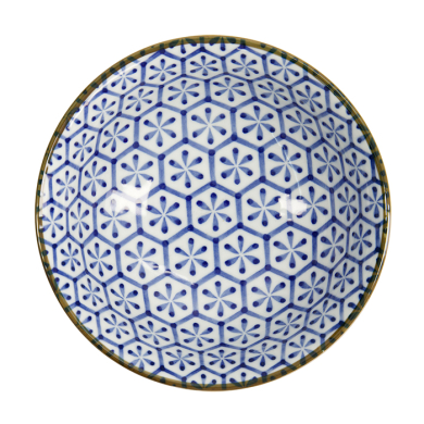 Rice Bowl Mixed Bowls Kristal Blue/White, Porcelain, Ø 20.5 × 8 cm, 1.2 l, Item No. 2286
