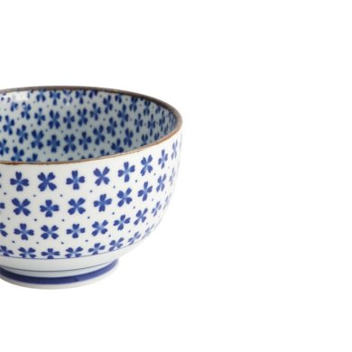 Bowl Japan Flower Sakura Blue/White, Porcelain, Ø 13 × 7.8 cm, 500 ml, Item No. 2721