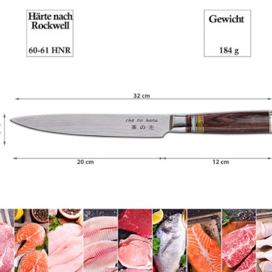 Sashimi Knife with 3 acryl-circles (fillet knife) at g-HoReCa (picture 7 of 7)