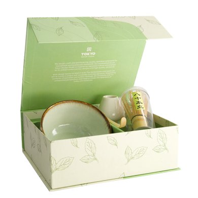 TDS, Matcha Bowl Giftset, 4-piece set, 11 x 8 cm, Wasabi, Item No. 33003