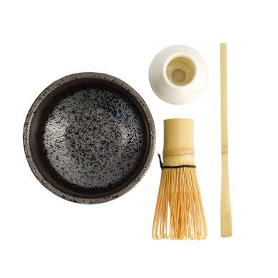 TDS, Matcha Bowl Giftset , 4-piece set, 11 x 8 cm, Kanegin Grey, Item No. 33004