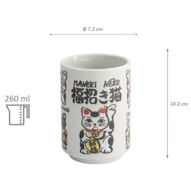TDS, Becher, Emboss Lucky Cats , Ø 7,2x10,2cm 260ml, Art.-Nr. 33017
