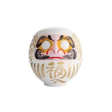 TDS, Daruma, Decoration, White, Ø 9 cm - Item No. 33038