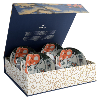 TDS, Bowls Set, Asakusa, 4-piece set, Giftset, Ø 14.8 x 7cm 550 ml, Sumo  - Item No. 33241