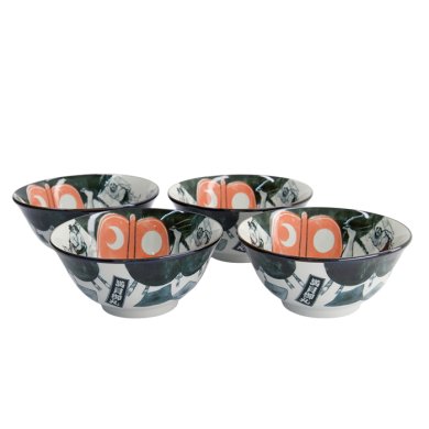 TDS, Bowls Set, Asakusa, 4-piece set, Giftset, Ø 14.8 x 7cm 550 ml, Sumo  - Item No. 33241