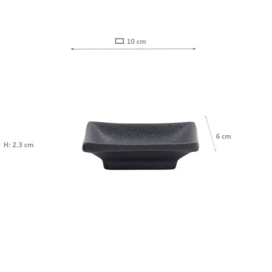 TDS, Sauce Bowl, Yuzu Black, 10x6x2.3cm, Item No. 33279