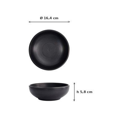 Salatschale Iwate Black, Melamin, Ø 16,4 × 5,8 cm, 700 ml, Art.-Nr. 33281