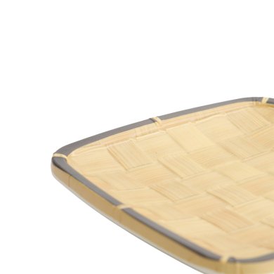 TDS, Square Plate, Bamboo, 19x19x2.6cm, Item No. 33291