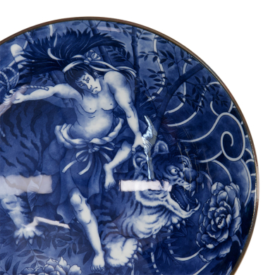 TDS, Schale, Yakuza, Tiger, Blau/Weiß, Ø 25,2x7,7cm 1600ml ,  Art.-Nr. 33340