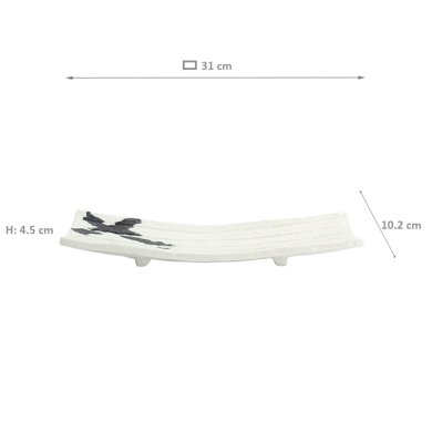 TDS, Rechteckige Teller, Mino Craft, Weiß, 31x10,2x4,5cm, Art Nr. 33372