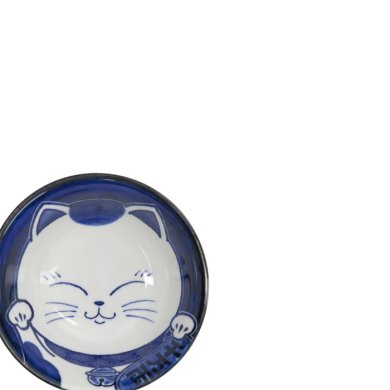 Tayo-Schale Kawaii Cat Neko Blau (Blau/Weiß), Porzellan, Ø 14,9 × 6,7 cm, 500 ml, Art.-Nr. 33415