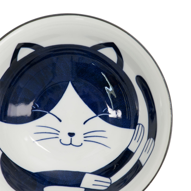 TDS, Ramen-Schale, Kawaii Cat Neko, Blau, Ø 19,7x7,5cm 1000ml, Art.-Nr. 33417