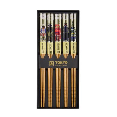 TDS, Chopstick Set, Samurai, 5 pair, Item No. 33449
