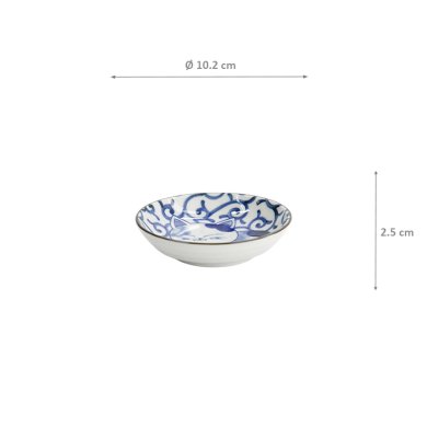TDS, Round-Sauce Bowl, Kawaii Cat Neko, Ø 10.2x2.5cm - Item No. 33499
