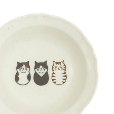 TDS, Shallow Bowl, Kawaii Cat, Ø 14x3.8cm - Item No. 33540