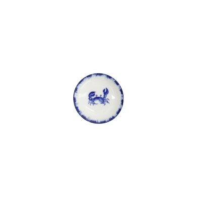 Sauce Bowl Crab Blue/White, Porcelain, Ø 9 × 2 cm, Item No. 33558