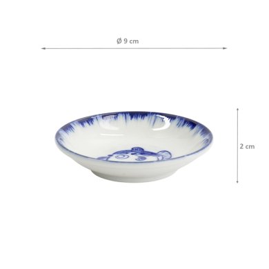 TDS, Sauce Bowl, Puffer Fish, Blue/White, Ø 9x2cm - Item No. 33559