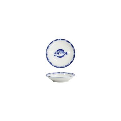 Tokyo Design Studio Sauce Bowl Flounder Blue/White, Porcelain, Ø 9 × 2 cm