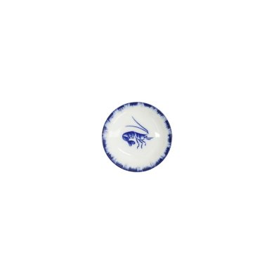 Sauce Bowl Shrimp Blue/White, Porcelain, Ø 9 × 2 cm, Item No. 33562