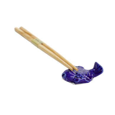 TDS, Chopstick Rest, Fish Blue, Item No. 33570