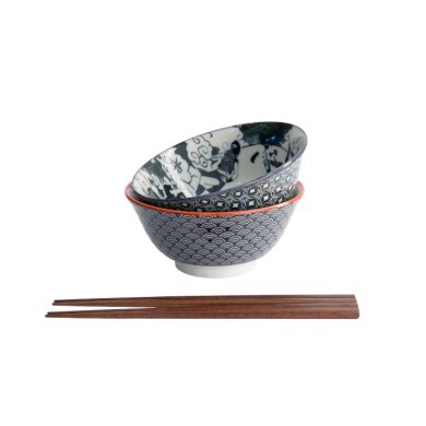 TDS, Tayo Schale Geschenkset mit Essstäbchen, 2-tlg., Asakusa, Ø 14,8x7cm 550ml, Art.-Nr. 33604