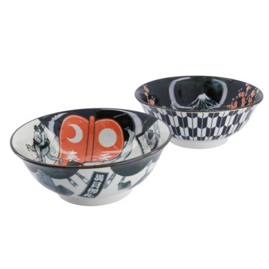 TDS, Ramen Bowl in Gift Box, Asakusa, 6-piece set, Ø 20.5x8cm 1250ml, Item No. 33608