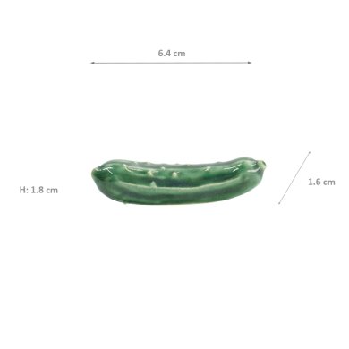 TDS, Kawaii Chopstick Rest, Cucumber, 6.4x1.6x1.8cm, Item No. 33670