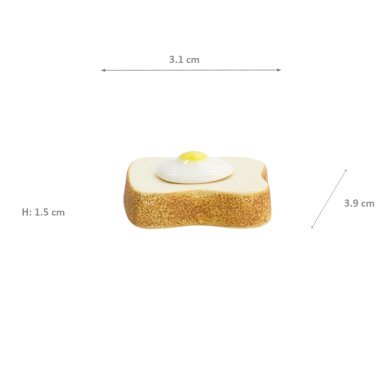 TDS, Kawaii Chopstick Rest, Toast, 3.1x3.9x1.5cm, Item No. 33680