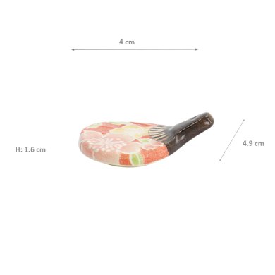 TDS, Kawaii Chopstick Rest, Fan Red, 4x4.9x1.6cm, Item No. 33683