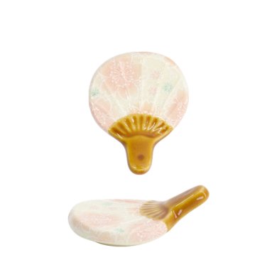TDS, Kawaii Chopstick Rest, Fan Pink, 4x4.9x1.6cm, Item No. 33684