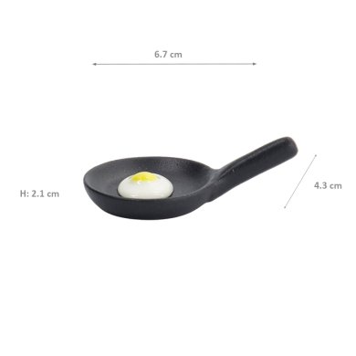 TDS, Kawaii Chopstick Rest, Pan with Egg, 6.7x4.3x2.1cm, Item No. 33688