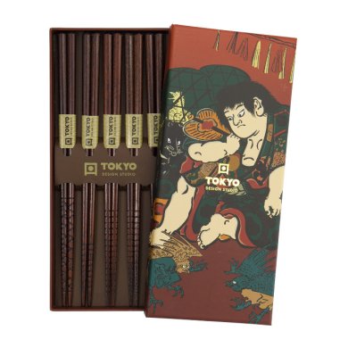 TDS, Chopstick Set, Ukiyoe, 5 pair, Item No. 33833