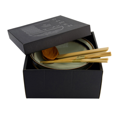 TDS, Ramen Schale Geschenkset, 6-tlg., Wasabi, Beige, Ø 21,5x9cm 1300ml , Art.-Nr. 33896