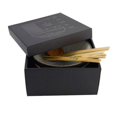 TDS, Ramen Bowl Giftset, Satomaki Tokusa, 6-piece set, Brown, Ø 21.5x9cm 1300ml, Item No. 33897