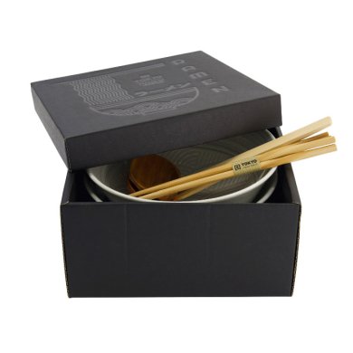 TDS, Ramen Schale Geschenkset, 6-tlg., Masamura Seikaiha, Weiß, Ø 21,5x9cm 1300ml , Art.-Nr. 33898