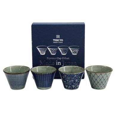 TDS, Mashiko Espresso-Tasse Geschenkset, 4-tlg., Ø 7.5x5.3cm, Art.-Nr. 34020