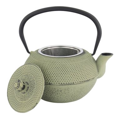 TDS, WY Cast Iron Teapot, Arare, Green/Grey, 1.2 L, Item No. 34032