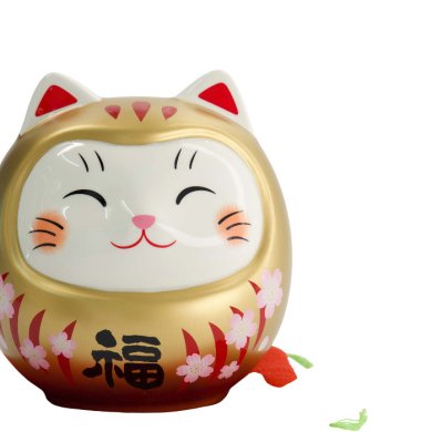 TDS, Lucky Cat, Daruma Coin Bank, Gold, 14 cm - Item No. 34128