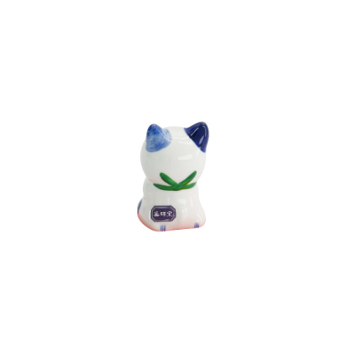 TDS, Lucky Cat, Decoration, Blue, 6 cm - Item No. 34131