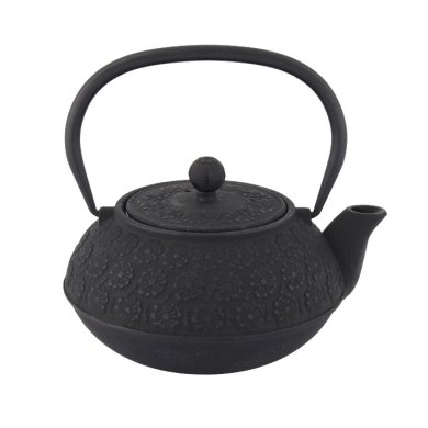 TDS, WY Cast Iron Teapot, Sakura YH, Black, 0.9 L, Item No. 34147