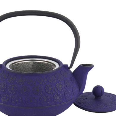 TDS, WY Teekanne aus Gusseisen, Sakura, Blau, 0,9 L, Art-Nr. 34148