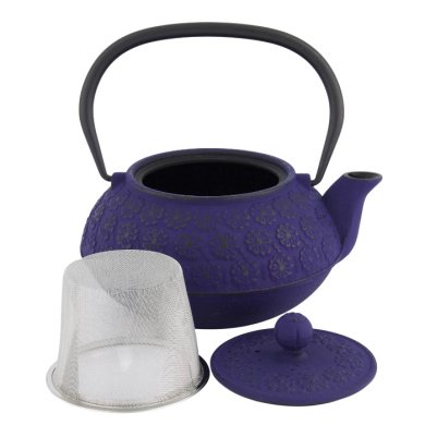TDS, WY Teekanne aus Gusseisen, Sakura, Blau, 0,9 L, Art-Nr. 34148
