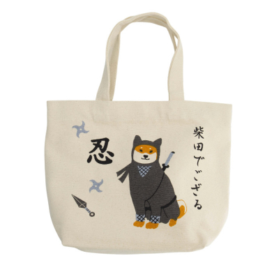 TDS, Kawaii Tote Bag, Ninja Shiba, 25 x 33 cm, Item No. 34163
