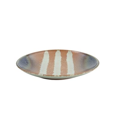 TDS, Suisho Plate, Aka-cha, Ø 26x3.4cm, Brown, Item No. 34250