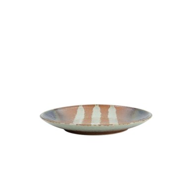 TDS, Suisho Plate, Aka-cha, Ø 26x3.4cm, Brown, Item No. 34250
