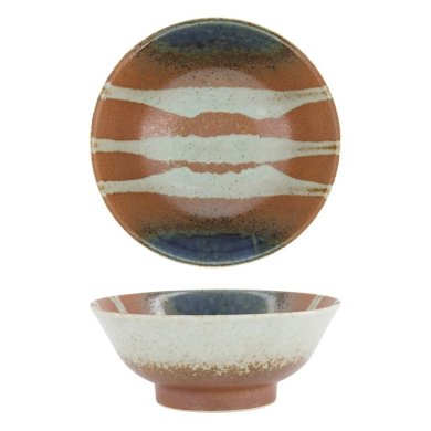 Tokyo Design Studio Ramen Bowl Suisho Aka-cha Brown, Porcelain, Ø 21.5 × 9 cm, 1.25 l
