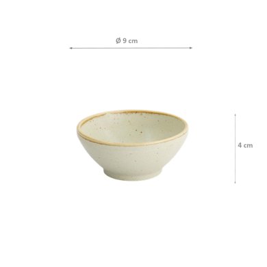 TDS, Bowl, Umizuna Beige, Ø 9x4cm - Item No. 34292