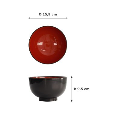 Schale ABS Lacquerware, ABS-Kunststoff, Ø 15,9 × 9,5 cm, Art.-Nr. 4161