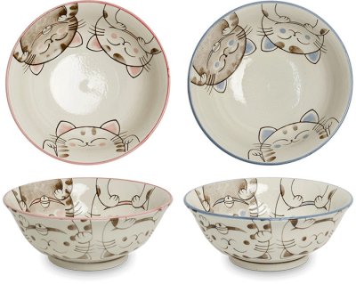 Bowls Three cats Ø 20,5 cm | H8 cm EDO Japan at g-HoReCa (picture 1 of 5)